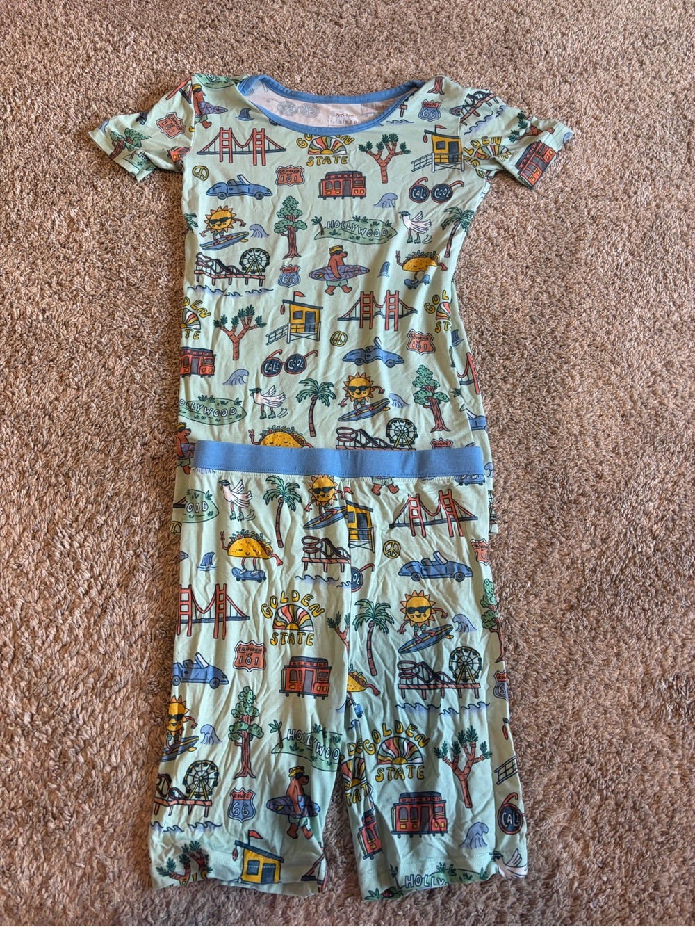 California Golden Gate State Boys kids Youth Little Sleepies pajamas